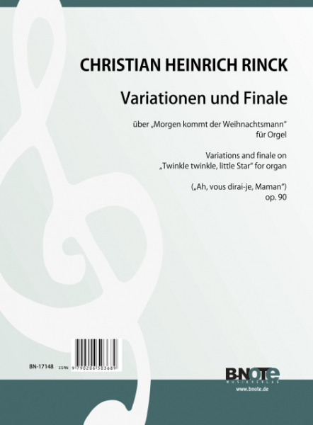 Variationen und Finale über Morgen kommt der Weihnachtsmann op.90 für Orgel