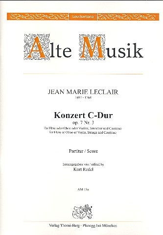 Konzert C-Dur op.7,3 für Flöte (Oboe, Violine), Streicher und Bc