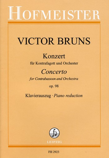 Konzert op.98 für Kontrafagott und Orchester für Kontrafagott und Klavier