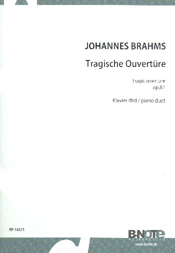 Tragische Ouvertüre op.81 für Klavier zu 4 Händen