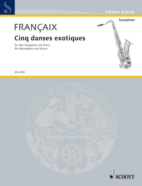 5 danses exotiques für Altsaxophon und Klavier