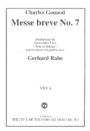 Messe brève Nr.7 für gem Chor und Orchester (Orgel/Klavier) (Soli ad lib)