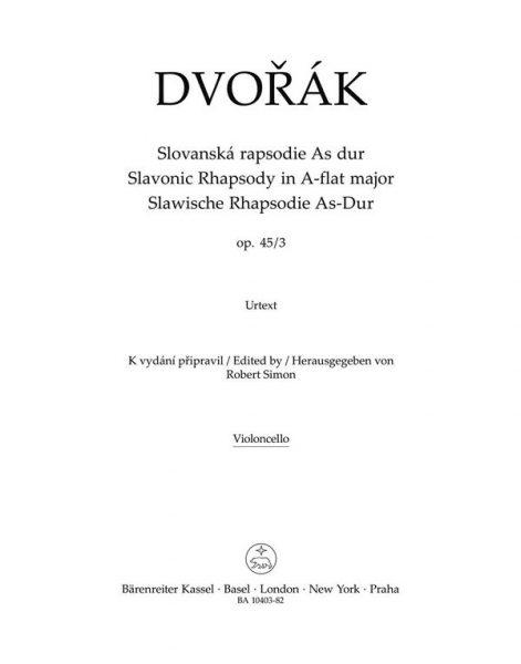 Slawische Rhapsodie As-Dur op.45,3 für Orchester