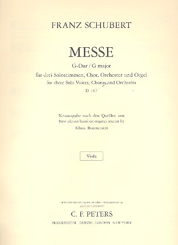 Messe G-Dur D167 für Soli, gem Chor und Orchester