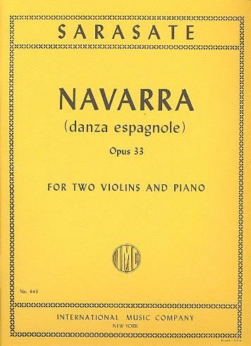 Navarra Danza espagnole op.33 for 2 violins and piano