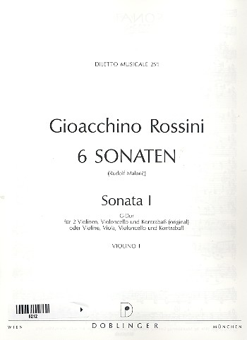 Sonate G-Dur Nr.1 für Streicher