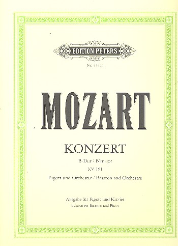 Konzert B-Dur KV191 für Fagott und Orchester für Fagott und Klavier