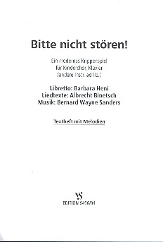 Bitte nicht stören Krippenspiel für Kinderchor, Klavier, (andere Instr. ad lib)