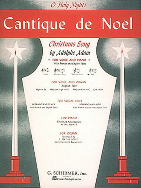 Cantique de Noel for low voice and piano