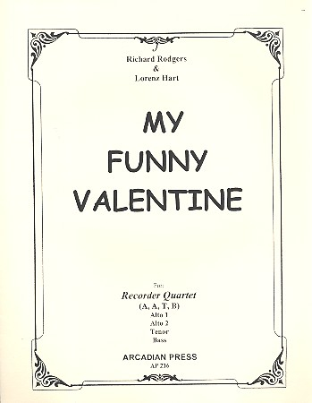 My funny Valentine for 4 recorders (AATB)