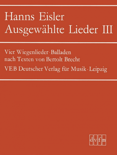 Ausgewählte Lieder Band 3 für Gesang und Klavier