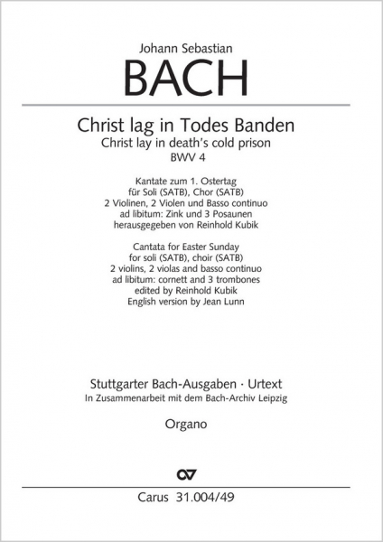 Christ lag in Todesbanden Kantate Nr.4 BWV4