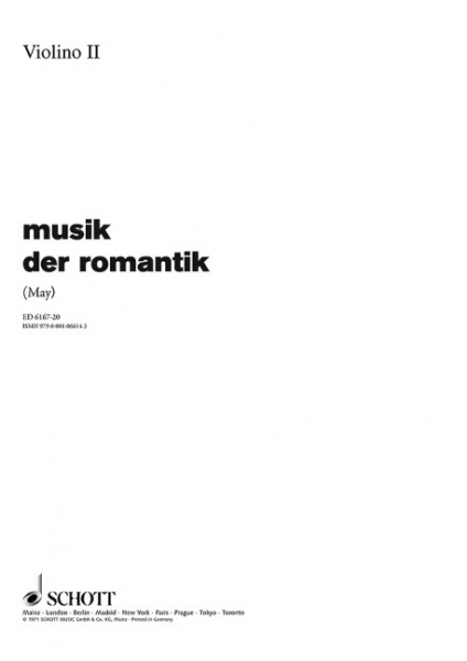 Musik der Romantik für variable Besetzungsmöglichkeiten