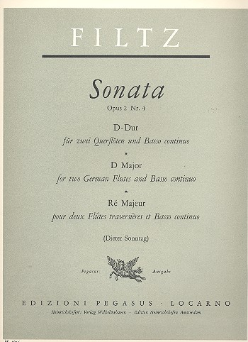 Sonate D-Dur op.2,4 für 2 Flöten und Bc