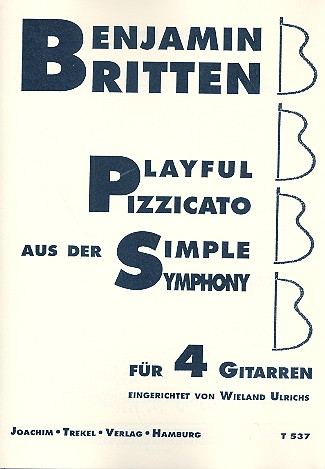 Playful Pizzicato aus der Simple Symphony für 4 Gitarren