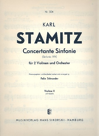 Konzertante Sinfonie D-Dur für 2 Violinen und Orchester