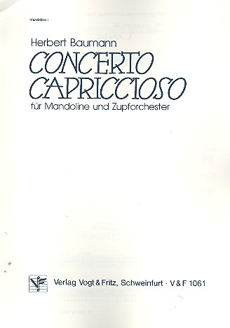 Concerto capriccioso für Mandoline und Zupforchester