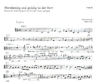 Barmherzig und gnädig ist der Herr für gem Chor, Streicher und Orgel