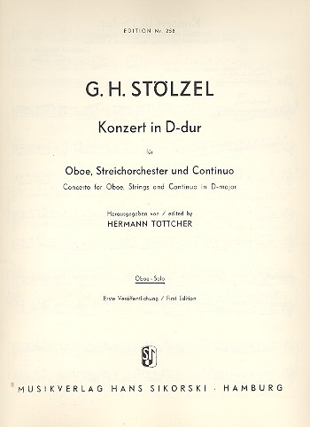 Konzert D-Dur für Oboe und Streicher