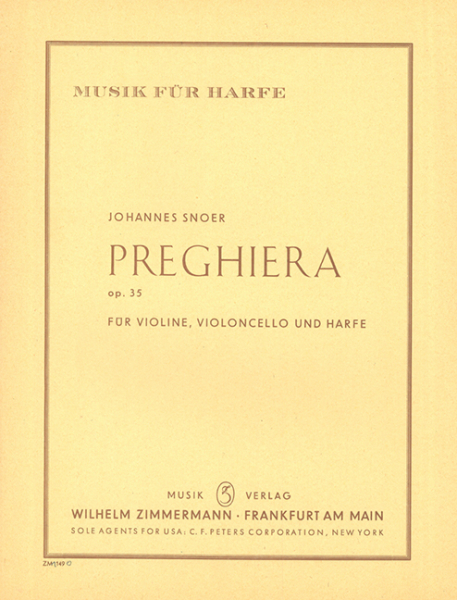 Preghiera op.35 für Violine, Violoncello und Harfe