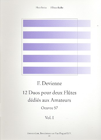 12 duos op.57 vol.1 (nos.1-6) pour 2 flûtes, dediés aux amateurs