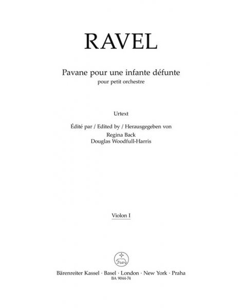 Pavane pour une infante défunte pour pour petit orchestre