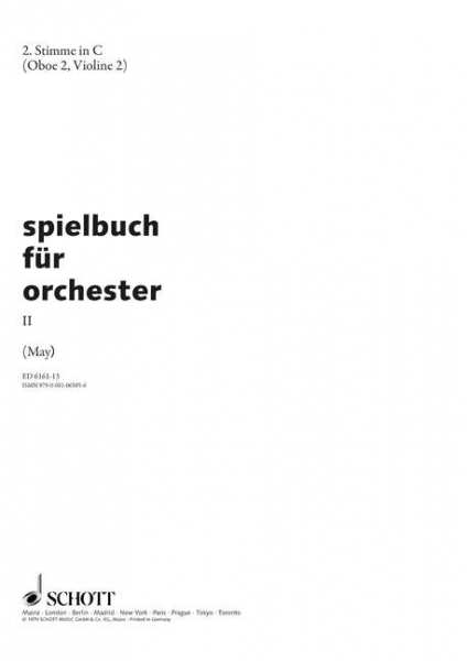 Spielbuch Band 2 für Orchester