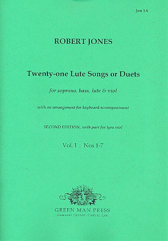 21 lute-songs or duets vol.1 (no.1-7) for soprano, bass, lute and viol