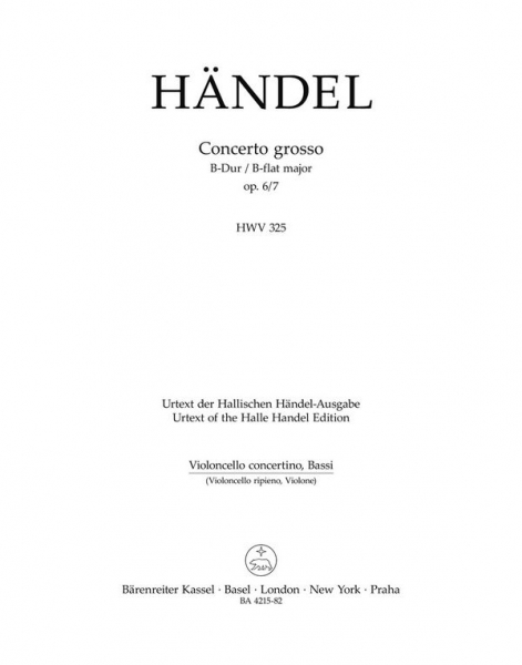 Concerto grosso B-Dur op.6,7 HWV325 für Orchester