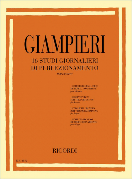 16 studi giornalieri di perfezionamento per fagotto