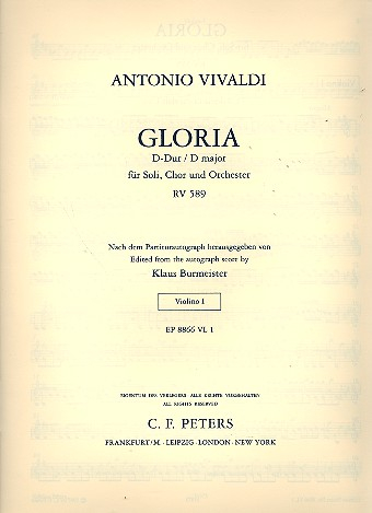 Gloria D-Dur RV589 für Soli, gem Chor und Orchester