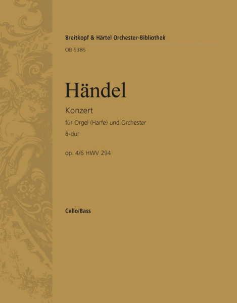 Konzert B-Dur op.4,6 HWV294 für Orgel (Harfe) und Orchester