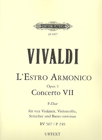 Konzert F-Dur op.3,7 RV567 L&#039;Estro Armonico für 4 Violinen, Violoncello, Streicher und Bc