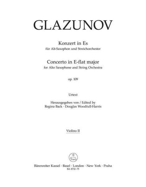 Konzert Es-Dur op.109 für Altsaxophon und Streichorchester