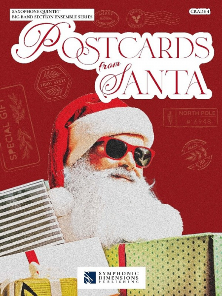 Postcards from Santa for saxophone quintet