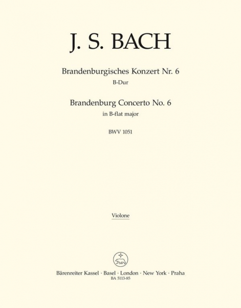 Brandenburgisches Konzert B-Dur Nr.6 BWV1051