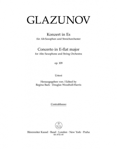 Konzert Es-Dur op.109 für Altsaxophon und Streichorchester