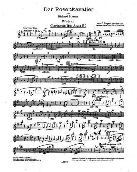 Tanz-Walzer aus Der Rosenkavalier op. 59 für Orchester