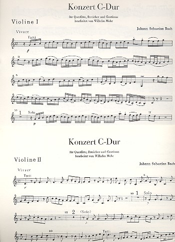 Konzert C-Dur BWV1032 für Flöte, Streicher und Bc