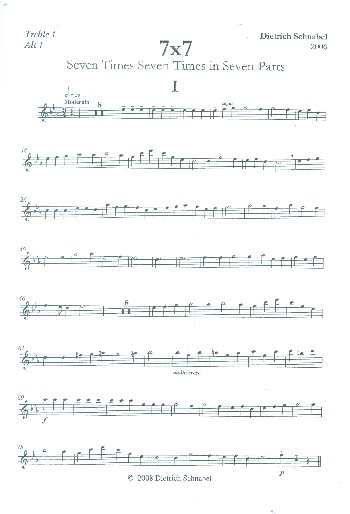 7 x 7 for recorder ensemble (SSAATTB (Cb ad lib))