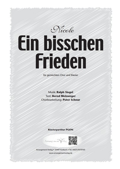 Ein bisschen Frieden für gem Chor und Klavier