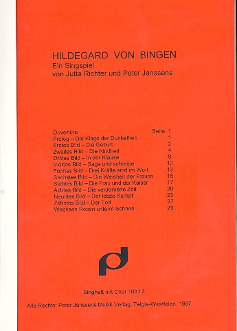 Hildegard von Bingen für Soli, gem Chor und Instrumente