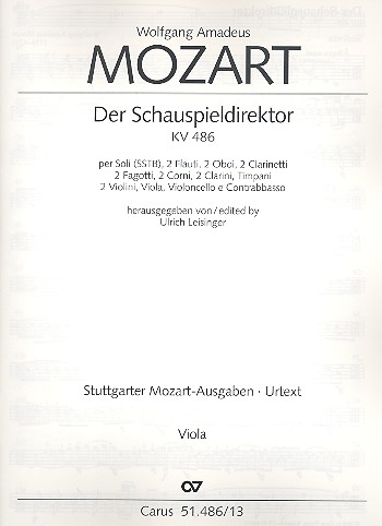 Der Schauspieldirektor KV486 für Soli und Orchester