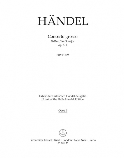 Concerto grosso G-Dur op.6,1 HWV319 für Orchester