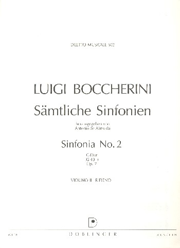 Sinfonie C-Dur Nr.2 op.7 G491 für Orchester