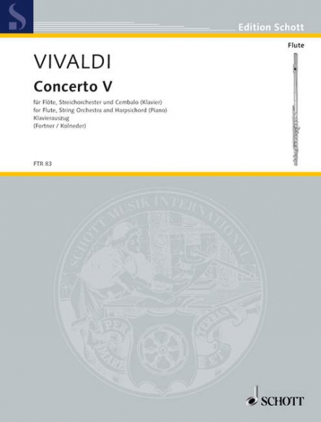 Konzert op.10,5 RV434, PV262 für Flöte und Streicher