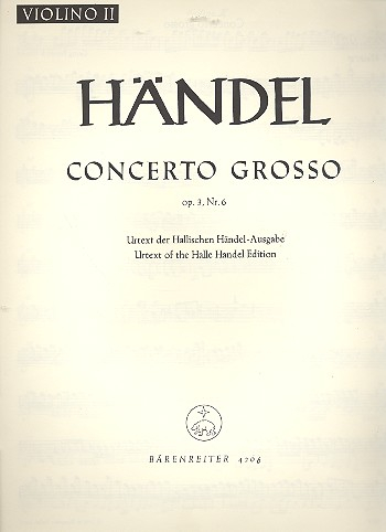 Concerto grosso D-Dur op.3,6 HWV317 für Orchester