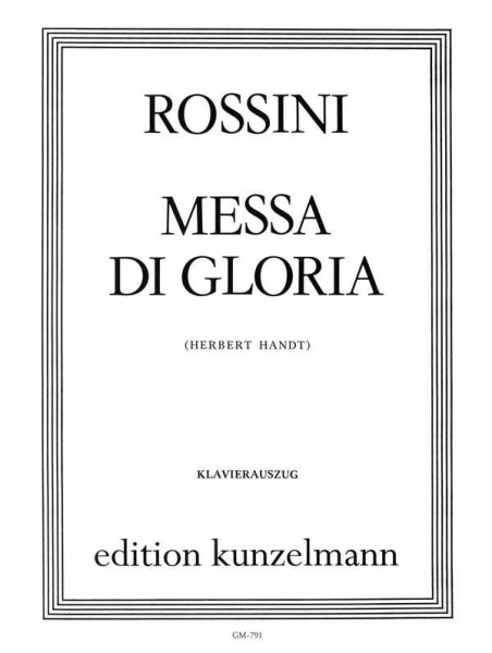 Messa di Gloria für Soli, gem Chor und Orchester