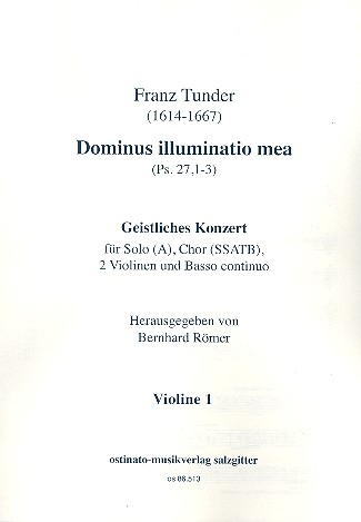 Dominus illuminatio mea für Alt, gem Chor, 2 Violinen und Bc