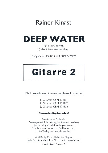 Deep Water für 3 Gitarren (Ensemble)